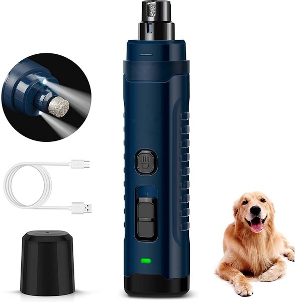 BOUSNIC LED Dog & Cat Nail Grinder, Blue - Chewy.com