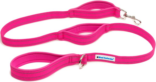 Shed Defender Three Padded Handle Nylon Reflective Dog Leash, 5-ft, Pink slide 1 of 1