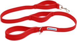 Shed Defender Three Padded Handle Nylon Reflective Dog Leash, 5-ft, Red