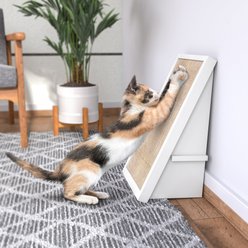 Way Basics Katzone Scratching Ramp with Catnip, White