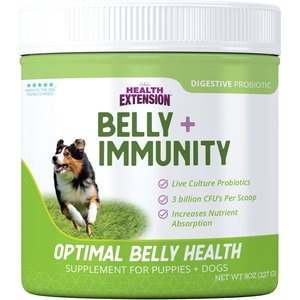 Health Extension Belly + Immunity Powder Digestive & Immune Supplement for Dogs, 8-oz bottle