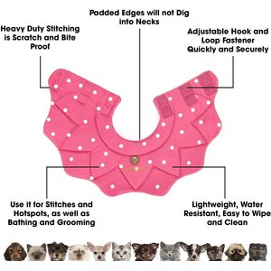 SunGrow Post-Surgery Soft Cone Dog & Cat Recovery Collar, Pink, Small