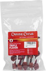 Canine Chews 5-inch Kabobs Rawhide Twist Triple Chicken Flavor Dental Dog Chews, 6 count