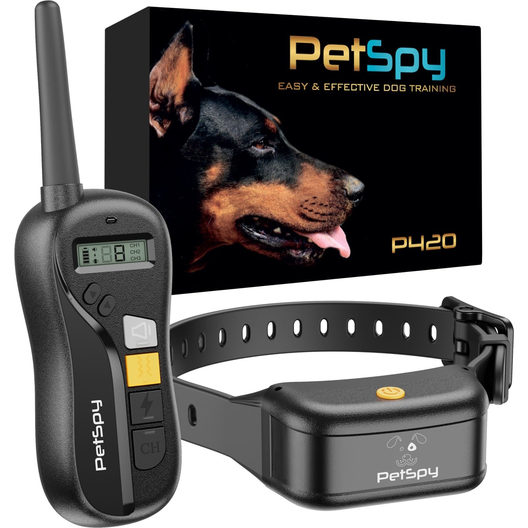 Discontinued PETSPY P420 1500 ft Range Easy Effective Adjustable Waterproof Remote Control Dog Training Collar Chewy