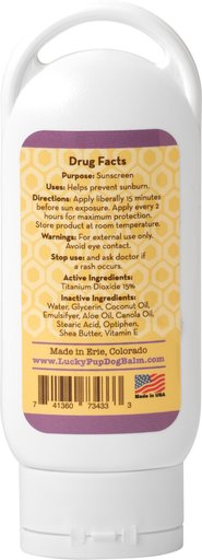 Lucky Pup SPF40 Lotion Dog Cream Sunscreen, 2.3-oz bottle