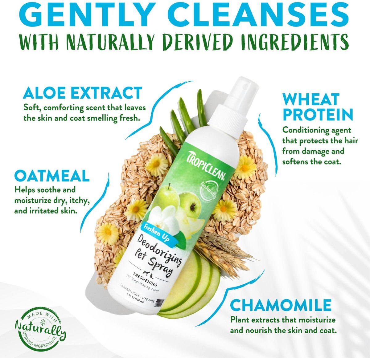 TROPICLEAN Freshen Up Dog Deodorizing Spray, 8oz bottle