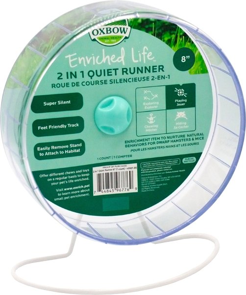 Oxbow Animal Health Enriched Life 2 in 1 Quiet Runner Small Animal Toy, 8-in slide 1 of 7