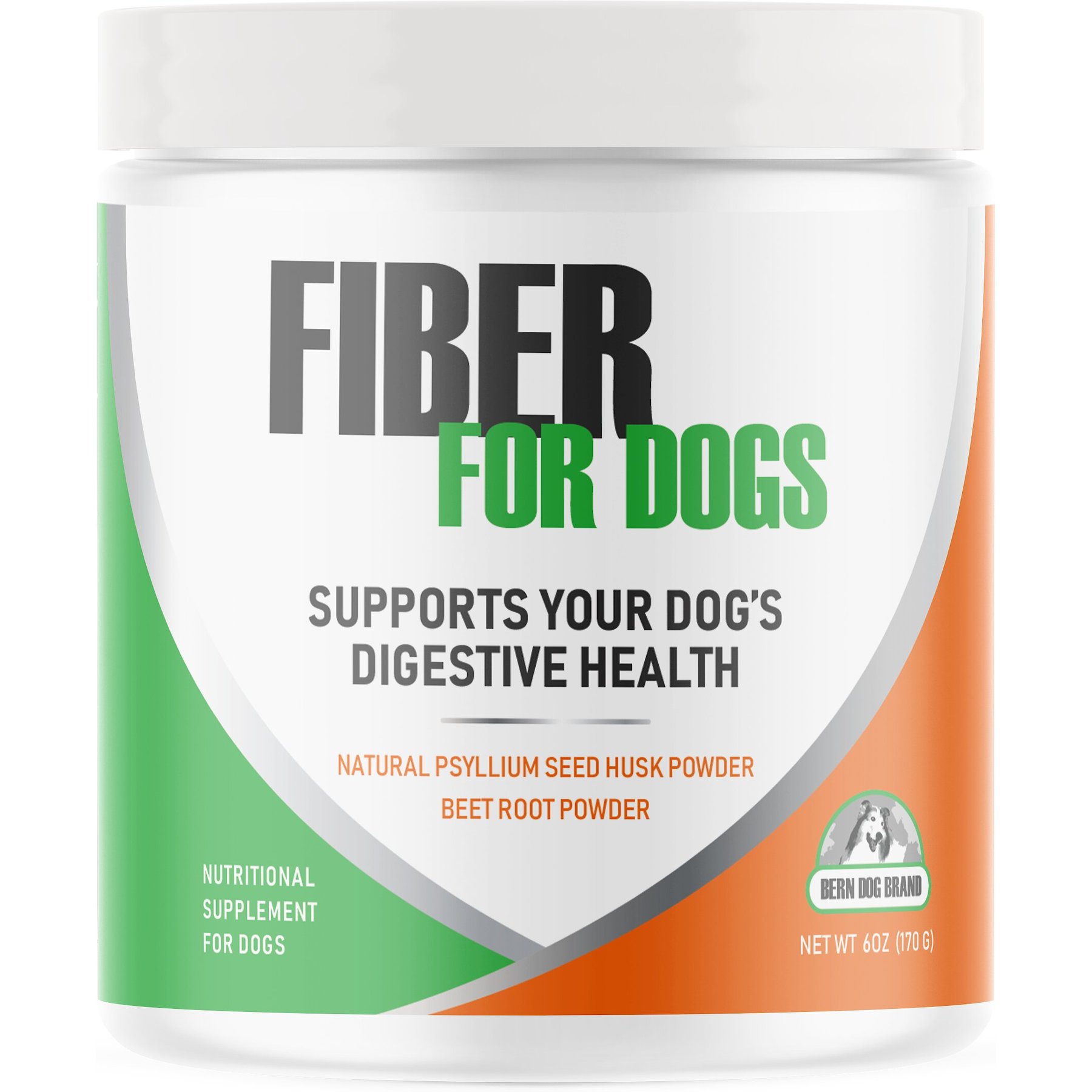 BERN DOG BRAND Fiber for Dogs Digestive Diarrhea Constipation Anal Gland Dog Supplement 6 oz jar Chewy