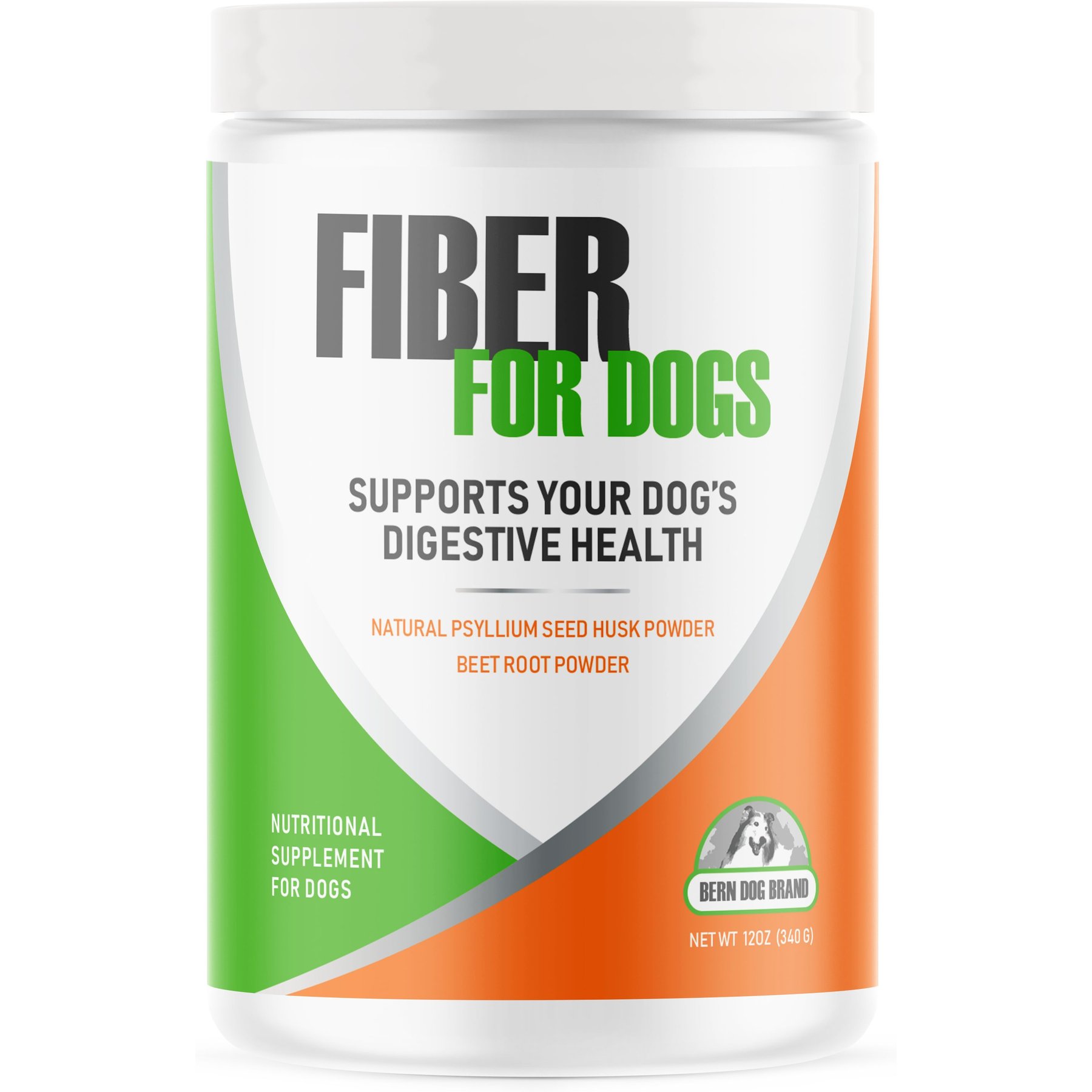 BERN DOG BRAND Fiber for Dogs Digestive Diarrhea Constipation Anal Gland Dog Supplement 6 oz jar Chewy