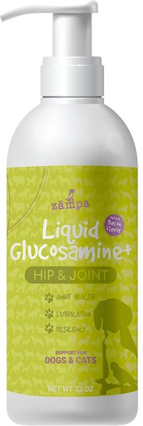 Zampa Liquid Glucosamine+ Bacon Flavor Liquid Joint Supplement for Dogs, 32-oz bottle slide 1 of 7