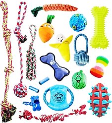Pacific Pups Rescue Rope & Chew Dog Toy Variety Pack, 18 count