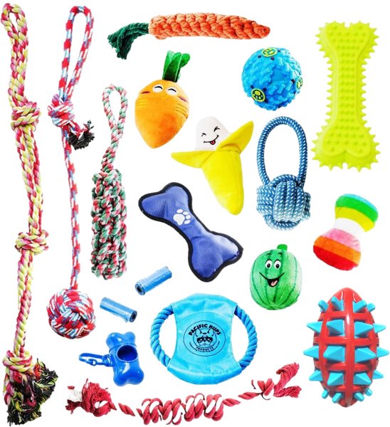Pacific Pups Rescue Rope & Chew Dog Toy Variety Pack, 18 count slide 1 of 9
