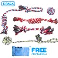 Pacific Pups Rescue Rope Dog Toy Variety Pack, 5 count