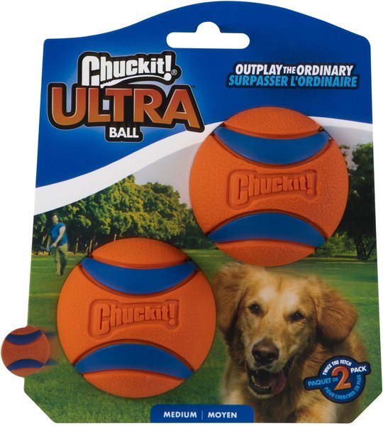 Chuckit! Ultra Rubber Ball Tough Dog Toy, Medium, 2 pack slide 1 of 11