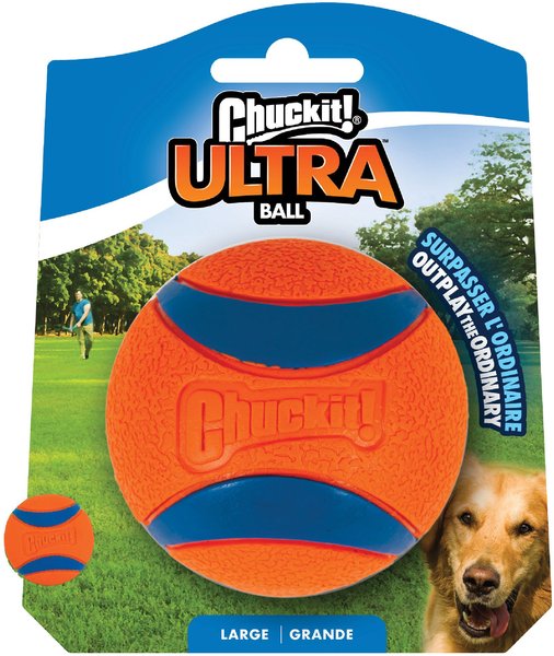 CHUCKIT! Ultra Rubber Ball Tough Dog Toy, Large