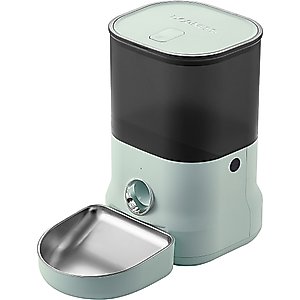 Automatic Dog Feeder, 6L Dog Food Dispenser With Timer Interactive Voice Recorder, Auto Dog Feeder With Desiccant Bag 1-4 Meals Dry Food, Black Transparent