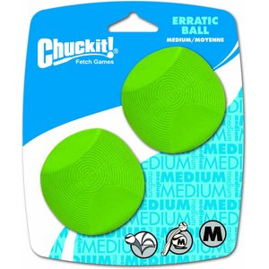Chuckit! Erratic Ball Dog Toy, Medium, 2 pack