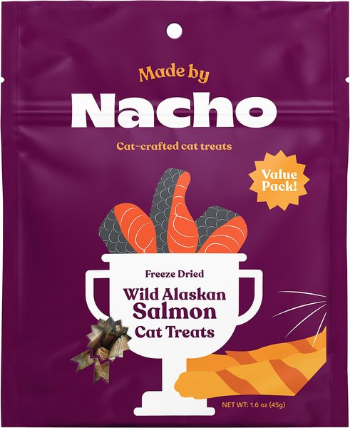 Made by Nacho Freeze-Dried Wild Alaskan Salmon Cat Treats, 1.6-oz pouch slide 1 of 7