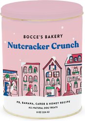 Bocce's Bakery Nutcracker Crunch Banana Flavor Dog Treats, 8-oz tin