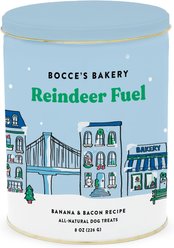 Bocce's Bakery Reindeer Fuel Bacon Flavor Dog Treats, 8-oz tin