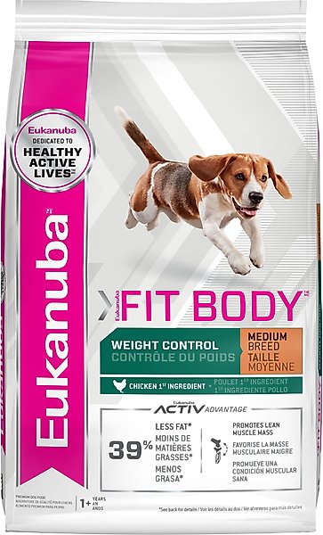 Eukanuba Fit Body Weight Control Medium Breed Dry Dog Food, 15-lb bag slide 1 of 8