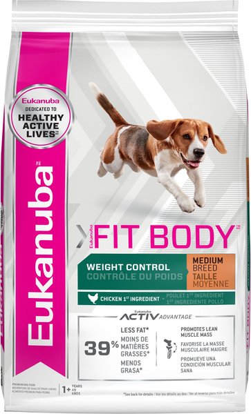 Eukanuba Fit Body Weight Control Medium Breed Dry Dog Food, 28-lb bag slide 1 of 8