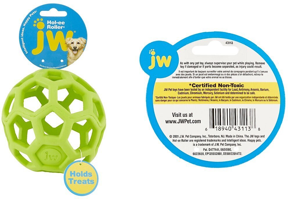 JW PET Holee Roller Dog Toy, Color Varies, Medium