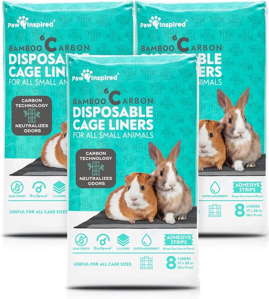 Paw Inspired Bamboo Disposable Small Pet Liner Pee Pads & Bedding, C&C 28x17-in, 24 count slide 1 of 7