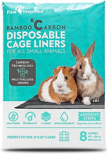 Paw Inspired Bamboo Disposable Small Pet Liner Pee Pads & Bedding, Midwest, 47x26-in, 8 count