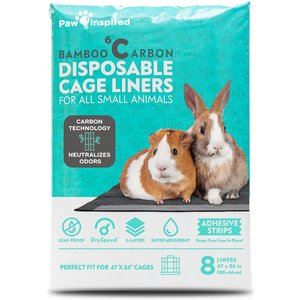 Paw Inspired Bamboo Disposable Small Pet Liner Pee Pads & Bedding, Midwest, 47x26-in, 8 count