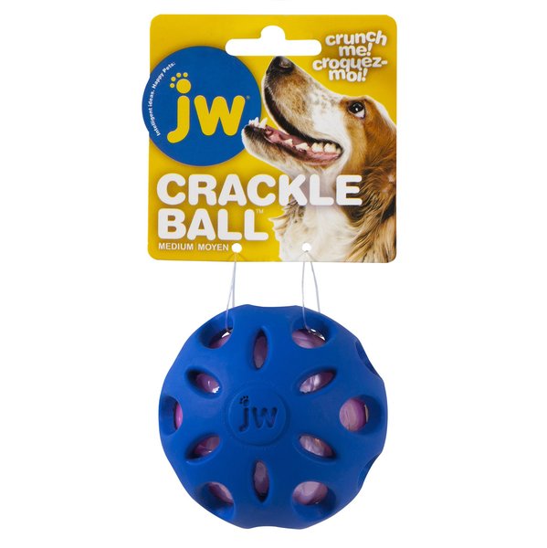 JW Pet Crackle Heads Cuz Dog Toy, Color Varies
