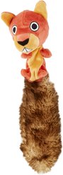 JW Pet Crackle Heads Skippy the Squirrel Dog Toy, Medium