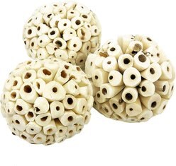 SunGrow Parrot Sola Atta Shred Foraging & Foot Chew Ball, Sunflower Seed Holder, Teeth Grinding for Hamster, 3 count slide 2 of 6