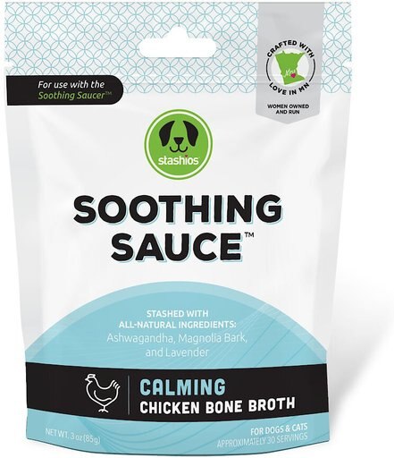 Stashios Soothing Sauce Chicken Flavor Calming Powder Supplement for Dogs & Cats, 3-oz bag