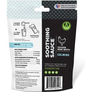 Stashios Soothing Sauce Chicken Flavor Calming Powder Supplement for Dogs & Cats, 3-oz bag