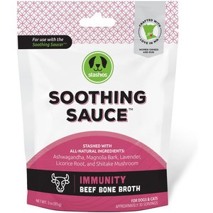 Stashios Soothing Sauce Beef Flavor Immunity Powder Supplement for Dogs & Cats, 3-oz bag