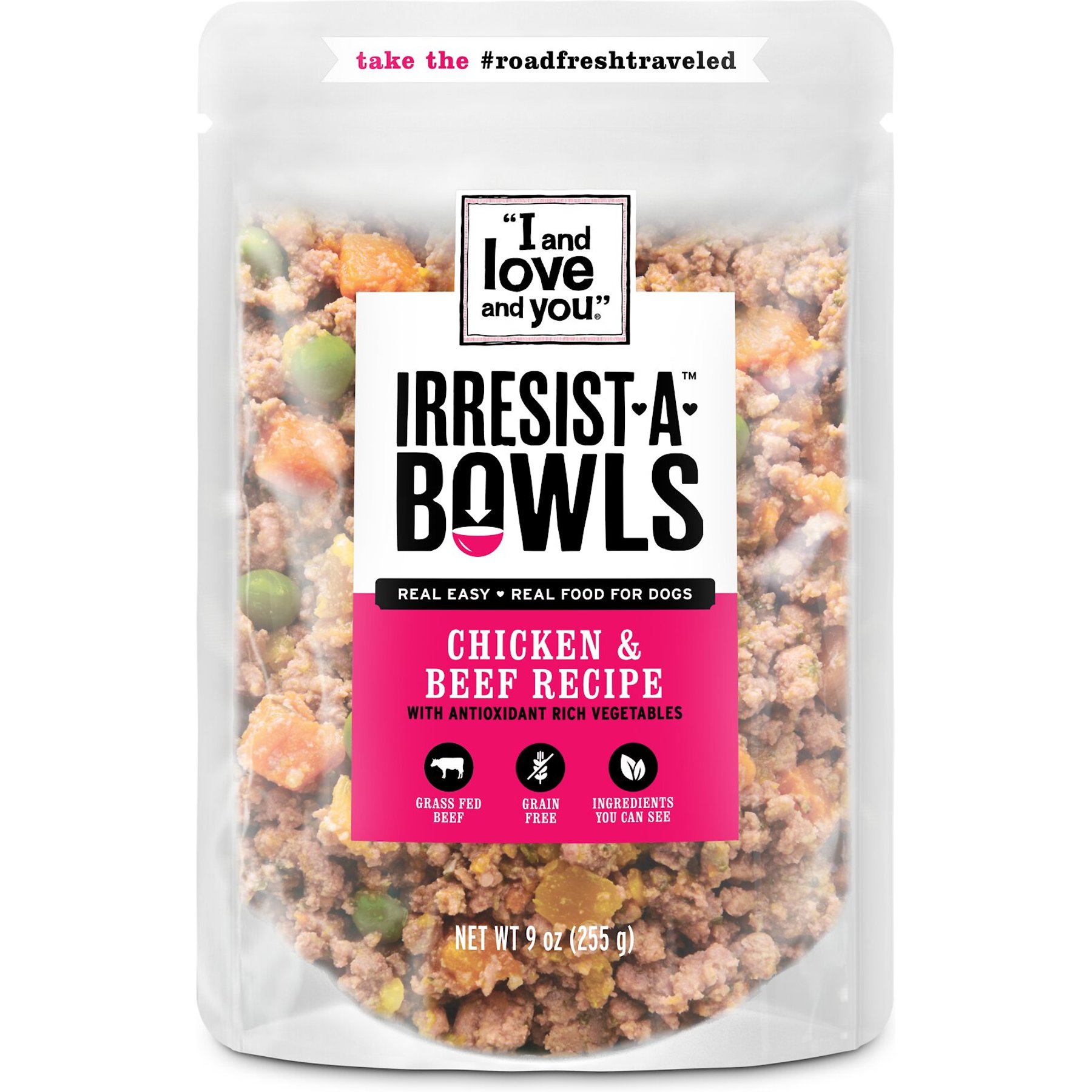 I and Love and You I and Love and You Irresist-a-Bowls Grain-Free Chicken & Beef Recipe Dog Food, 9-oz pouch, 4 count