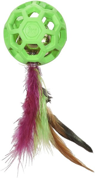 JW Pet Cataction Feather Ball with Bell Cat Toy slide 1 of 6