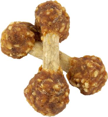 Show full view: Good 'n' Fun FrankenBones Rawhide Chicken Flavor Small Breed Chewy Dog Treats, 2-oz bag slide 4 of 10
