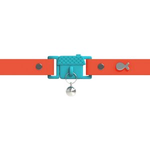 Kittyrama Breakaway Adjustable with Bell Cat Collar, Tangerine Orange
