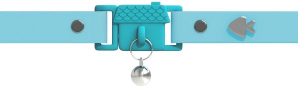 Kittyrama Breakaway Adjustable with Bell Cat Collar, Aqua Blue slide 1 of 8