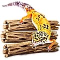 SunGrow Leopard Gecko & Bearded Dragon Cholla Wood Gecko Sticks Reptile Hide & Tank Accessories, 5-in, 3 count