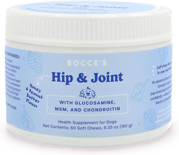 Bocce's Bakery Hip & Joint Soft Chew Joint Supplement for Dogs, 60 count slide 1 of 4
