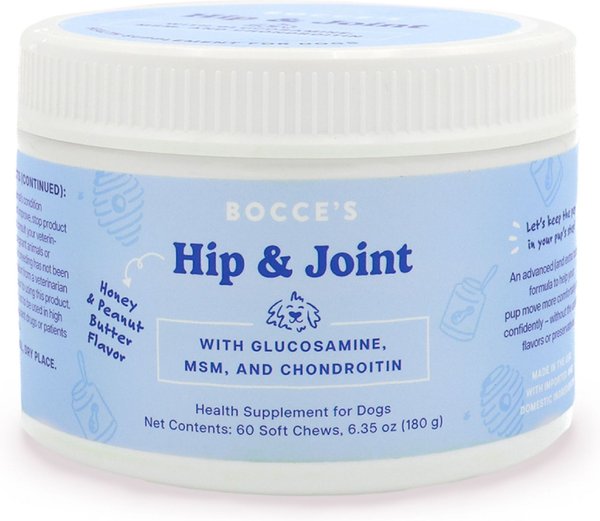 Bocce's Bakery Hip & Joint Soft Chew Joint Supplement for Dogs, 60 count