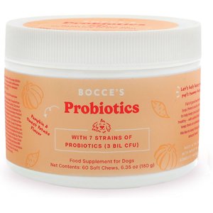 Bocce's Bakery Probiotics Soft Chew Digestive Supplement for Dogs, 60 count