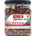 KONG Kitchen Natural Peanut Butter & Pretzel Crunchy Dog Treats, 18-oz tub