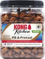 KONG Kitchen Natural Peanut Butter & Pretzel Crunchy Dog Treats, 18-oz tub
