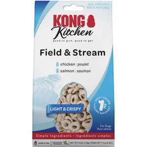 KONG Kitchen Field & Stream Salmon Crunchy Dog Treats, 4-oz box