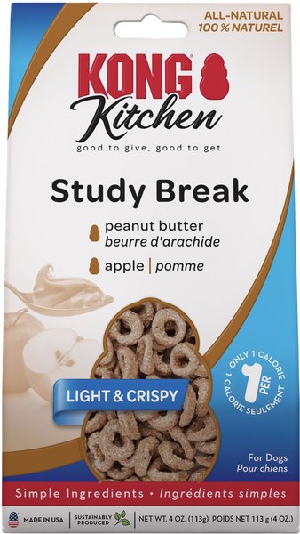 KONG Kitchen Study Break Grain-Free Peanut Butter Crunchy Dog Treats, 4-oz box slide 1 of 5