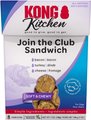 KONG Kitchen Join The Club Sandwich Grain-Free Bacon, Turkey & Cheese Chewy Dog Treats, 7-oz box